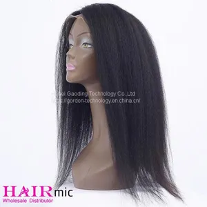 Natrual Color Kinky Straight Full Lace Human Hair Wig Vendor thumbnail-2