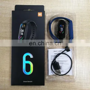 Hot Selling M6 Smart Bracelet Full Display Heart Rate Blood Pressure Mi Band 6 Smart Watch thumbnail-1