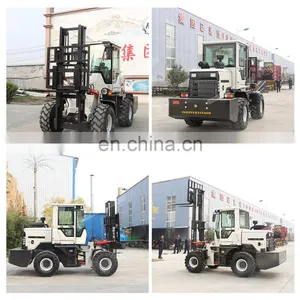 Chinese All Terrain Forklift Articulated Frame 4x4 Off-Road Forklift Mini Loader Forklift thumbnail-2