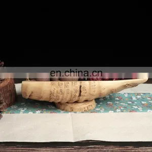 Decorate Bamboo Root Dry Fruit Plate Bio-degradable Luxury Snack Plate Dinner Snack Serving Wedding Party Plates thumbnail-4