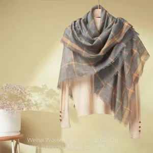 High Quality Super Soft Colorful Winter Fashionable Women Wool Scarf thumbnail-1