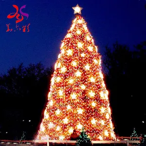 Factory Customized Large LED Lighted Christmas Decoration PVC Artificial Christmas Tree Giant Outdoor Commercial Lighted thumbnail-4