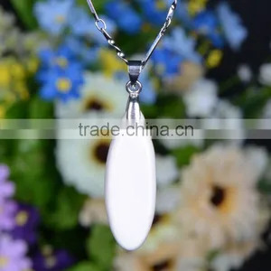 CUSTOMIZED Famille Rose Porcelain Glazed DROP RAIN Ceramic Pendant Necklace thumbnail-2