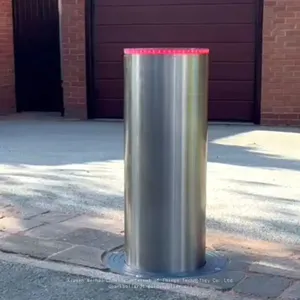 Good Quality Anti-terror Stainless Steel Hydraulic Lifting Bollard Driveway Safety Post Mall Entrance Street Automatic Electric Bollards thumbnail-1