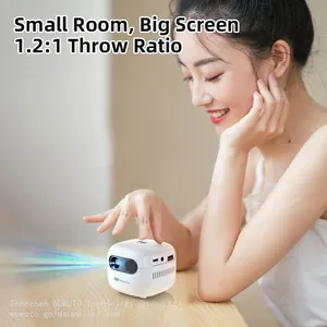 WOWOTO Q6plus Hot Selling 4K Projector Android OS Smart Mini Portable DLP Full HD Projector With Big Battery Mini 2.4G/5G WiFi thumbnail-1