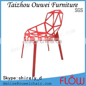 Modern Design Aluminum Metal Structure Dining Chair thumbnail-1