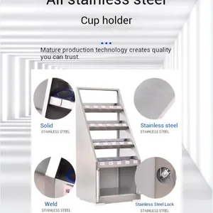 Locking Employee Locker/Mug Cubby Combo: 25-70 Cell Stainless Steel Storage Unit for Staff Breakrooms and Secure Personal Belongings thumbnail-3