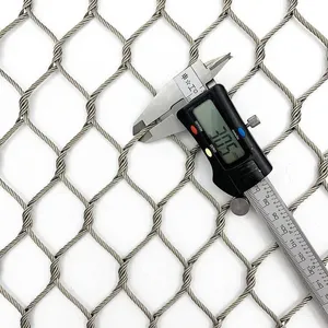 High Strength Stainless Steel Wire Rope Mesh for Architectural Facade and Animal Enclosure thumbnail-1
