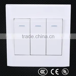 Wall Mounted On/off Electronic Switch, Electric Switch and Socket, Three Gang One Way Switch Quality Choice thumbnail-1