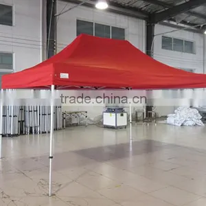 3m X4.5m Small Hexagon Folding Gazebo With Window and Door Walls thumbnail-1