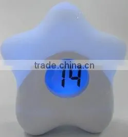 Digital Room Thermometer Silicone LED Color Changing Night Light thumbnail-1