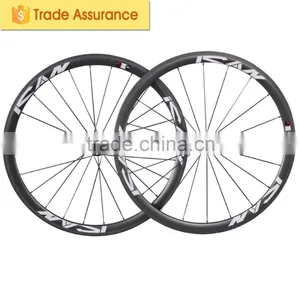 21mm Width U Shape 38mm Carbon Tubular Wheels 700c Road Bike Carbon Wheelset 38T With Titanium Quick Relese and Brake Pads thumbnail-1