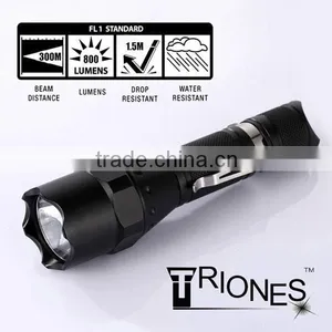 (130212) Military Level/Tactical/Led Flashlight Police With 18650 Battery thumbnail-1