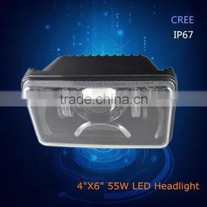 New Arrival Smart Design IP67 55W 4"X6" Heavy Truck Headlight thumbnail-1