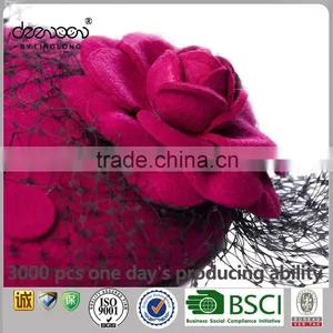 Wool Fascinator Party Hat Women Wholesale Lady Wedding Hat thumbnail-5