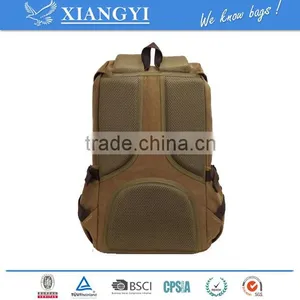 Vintage Men's Military Canvas Leather Travel Backpack Hiking Rucksack School Bag New Design in 2016 thumbnail-2