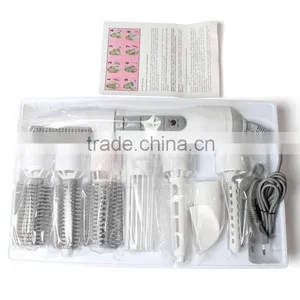 8 in 1 Electric Hot Air Hair Brush Hair Dryer Curler Roller Straightener Styling KM thumbnail-2