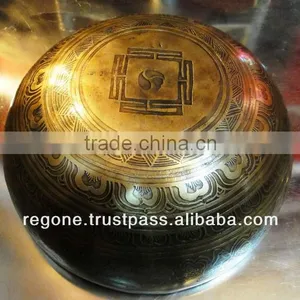 Tibetan Handmade Carving Singing Bowls thumbnail-1