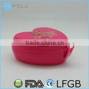 ~Japanese Leakproof Heart Bento Small Lunch Box With Lock With Cutlery thumbnail-4