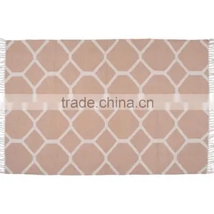 Hand Woven India Cotton Rug thumbnail-1