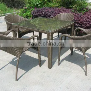 Granco KAL069 Outdoor Bistro Rattan Dining Furniture Set thumbnail-1