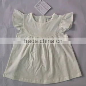 Personalized Kids Girls t Shirt Wholesale Ruffle Sleeves Cut t Shirt Kids thumbnail-5
