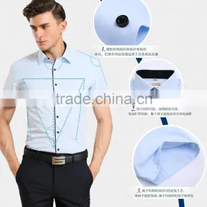the Latest Fashion no Pocket Short Sleeve Mens Shirt 2016 thumbnail-5