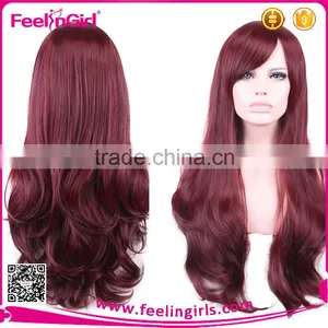 Women Sexy Long Red Synthetic Ombre Synthetic Wigs Quality Choice thumbnail-4
