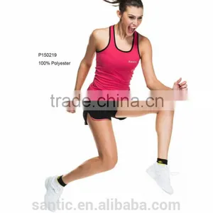 Spandex Women's Running Tnak Top and Shorts,Lycra Pants thumbnail-1