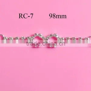 Stock Hot Selling Crystal Rhinestone Connector for Headband/hairwear(RC-7) thumbnail-1