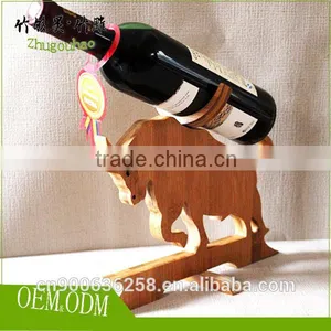 Desk Organization Bamboo Wine Bottle Holder thumbnail-5