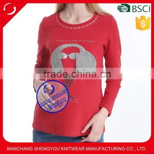 Custom Spandex Organic Cotton Interlock Applique Maternity Clothes thumbnail-1