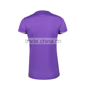 2016 Custom Wholesale Wecking Moisture Ladies Running Tshirt thumbnail-2