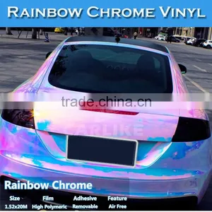 CARLIKE Colorful Chrome Car Wrapping Rainbow Holographic Foil thumbnail-3