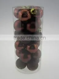 Coffee Color Plastic Christmas Plain Ball thumbnail-1