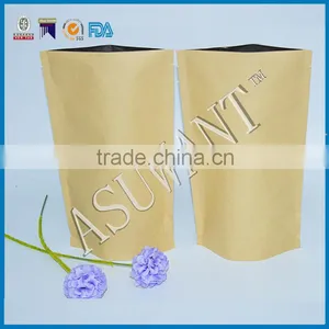 Custom Made Zip Lock Plastic Bag /brown Resealable Kraft Paper Stand up Bags Quality Choice thumbnail-3