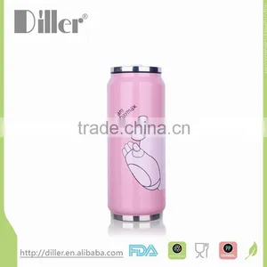 OEM Custom Logo Metal Bottle Tumbler Mug With Straw thumbnail-1