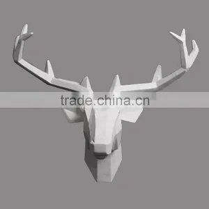White Polyresin Deer Head Wall Decoration thumbnail-1