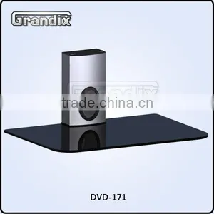 Dvd Display Stands With Single Glass Shelf thumbnail-1