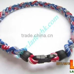 Triple Braided Titanium Cheap Sports Custom Titanium Rope Necklace thumbnail-6