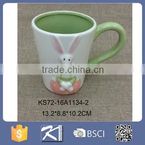 Cute Rabbit Shape Ceramic Mugs for Easter Day thumbnail-1