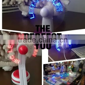 Portable Air Cooler Led Usb Fan, Cooling Car Fan, Usb Programmable Led Message Fan Support NFC Smartphone Program Yourself Words thumbnail-1
