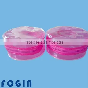 Promotional Pvc Cylinder Cosmetic Pouch With Handle thumbnail-1