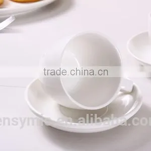 Fancy White Porcelain Sublimation Coffee Cup With Saucer thumbnail-4