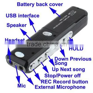 Support Telephone Recording VOX Function 4GB Digital Voice Recorder Dictaphone MP3 Player thumbnail-4