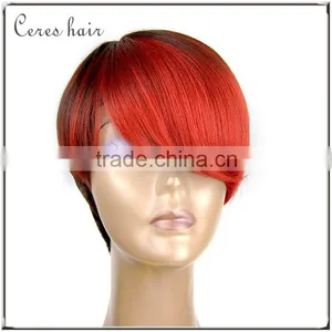 Premium Japanese Synthetic Wig Fire Hair Two Tone Red Ombre Wig Synthetic Lace Front Wig Quality Choice thumbnail-2