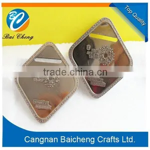 House Shaped Cheap Metal Badge/tag With Top Quality and Nice Service Offer Custom Design and Brand Name Making thumbnail-3