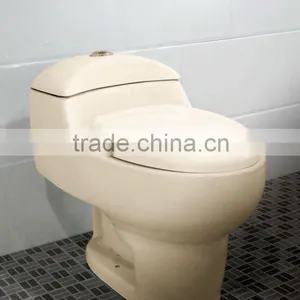 Different Color Long Term Supply Large Quantity Wholesale Ceramic Toilets in Yellow thumbnail-1