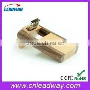 Freely Rotation Wodden Usb Flash Drive thumbnail-1