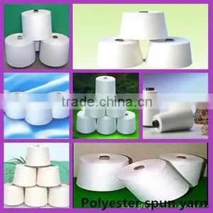 30/1,40/1 Raw White Colour Polyester Ring Spun Yarn thumbnail-1